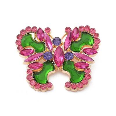 Butterfly Alloy Rhinestone Brooches