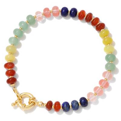 Natural Mixed Gemstone Beads Stretch Bracelets