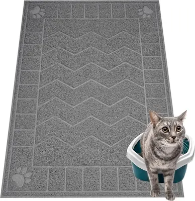 Cat Litter Mat, Litter Trapping Mat Soft on Kitty Paws, 35\