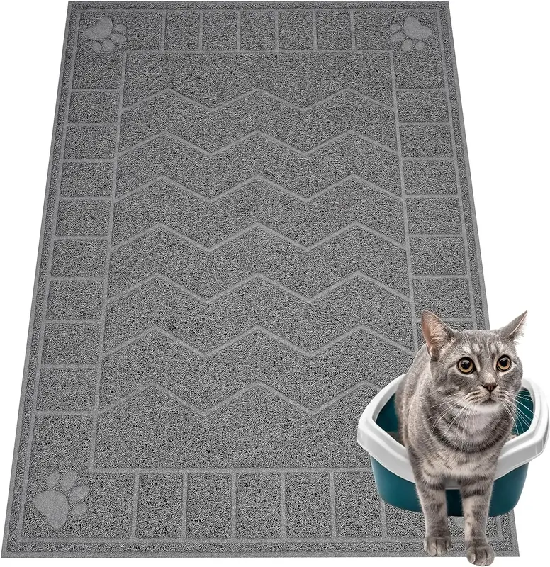 Cat Litter Mat, Litter Trapping Mat Soft on Kitty Paws, 35\