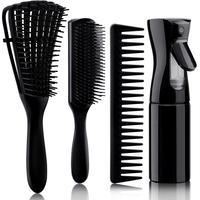 Hair Brush Set, Hair Brushes for Women Men Kids Curly Hair, Detangling Brush for Natural 3/4abc Hair with Detangler Brush Hai...