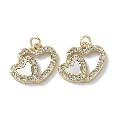 Brass Micro Pave Cubic Zirconia Pendants