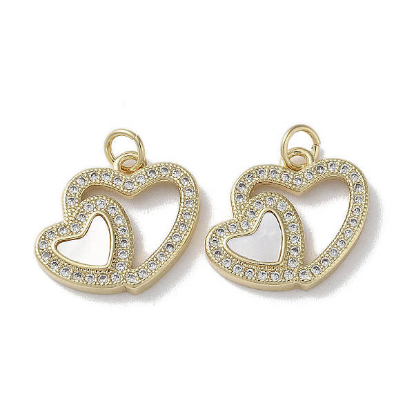 Brass Micro Pave Cubic Zirconia Pendants
