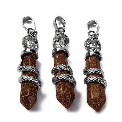 Synthetic Goldstone Pendants