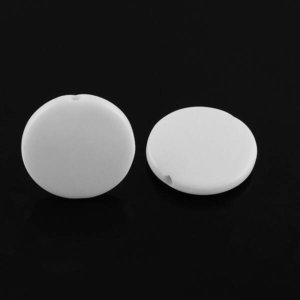 Flat Round Acrylic Beads