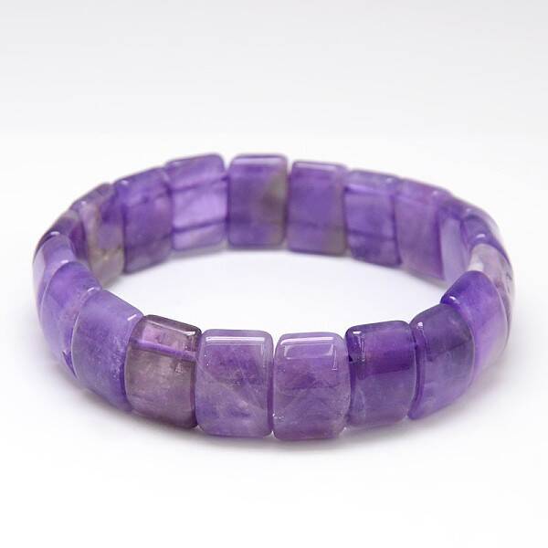 Classic Elastic Natural Gemstone Rectangle Beaded Stretch Bracelets