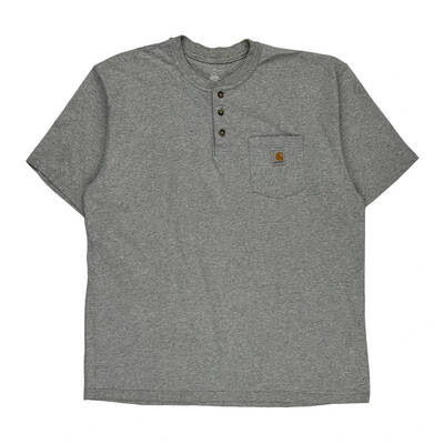 Carhartt T-Shirt - XL Grey Cotton Blend