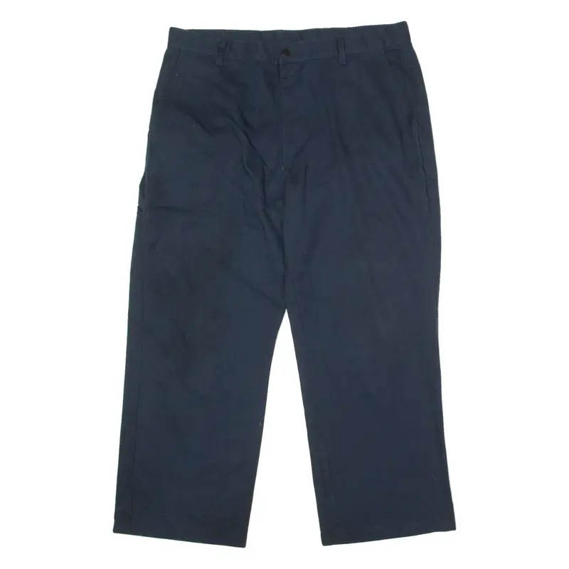 DICKIES Workwear Mens Trousers Blue Regular Wide-Leg W36 L26