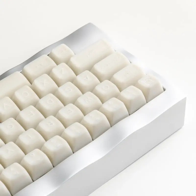ULTRAEQUIP White Jade Keycaps 160 Keys Double Shot PBT Keycaps RSA Profile Translucent Shine Through Keycaps Custom Keycap Se...