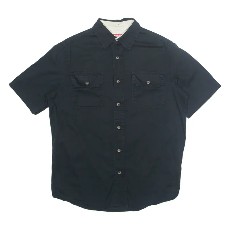 WRANGLER Mens Plain Shirt Black S