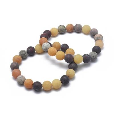 Natural Mixed Gemstone Bead Stretch Bracelets