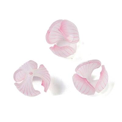 Simulation Lotus Shape Acrylic Bead Caps