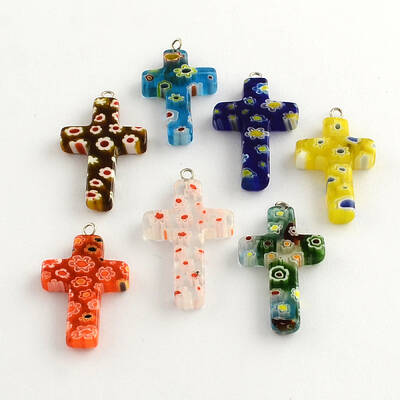 Handmade Millefiori Glass Pendants