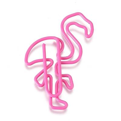 Flamingo Shape Iron Paperclips