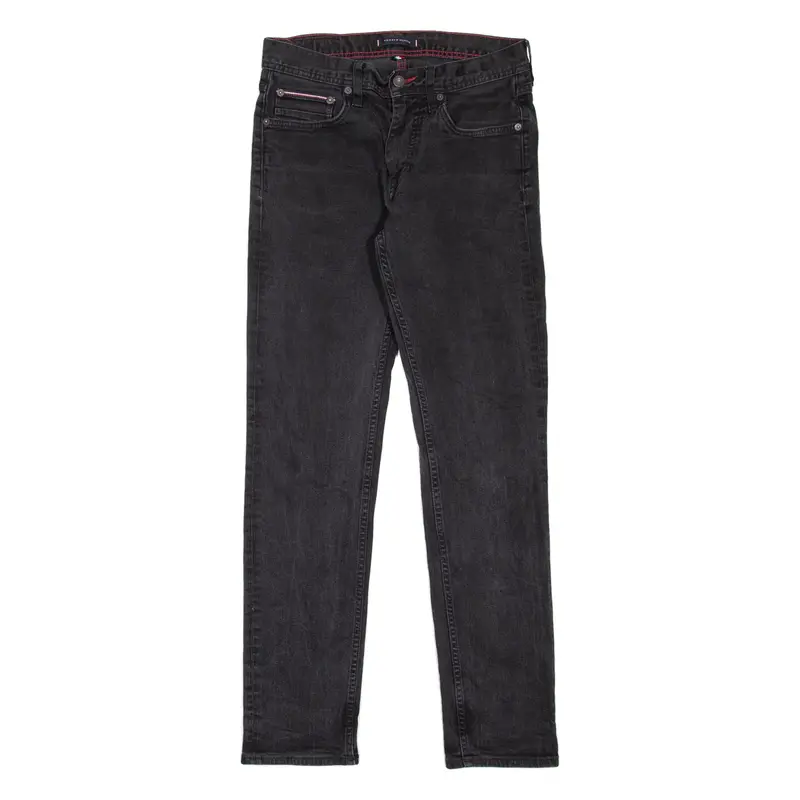 TOMMY HILFIGER Denton Stretch Mens Jeans Black Regular Straight W30 L32