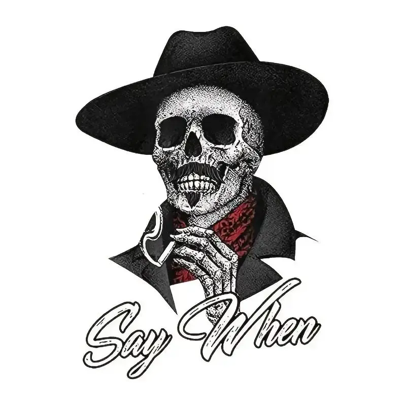 Funny Skull Design Sticker, Universal Decorative Sticker for Laptop & Car, Truck Sticker, Vinyl Sticker for Car Decor, Hallow...