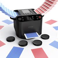 2-in-1 Automatic Card Shuffler & Dealer - Support 12 Players, 4 Drawing Remotes, Built-in Gameplays, 360°/180° Deal, Adjust...