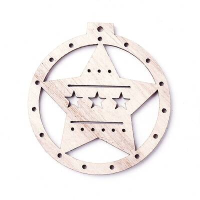Undyed Wood Big Pendants