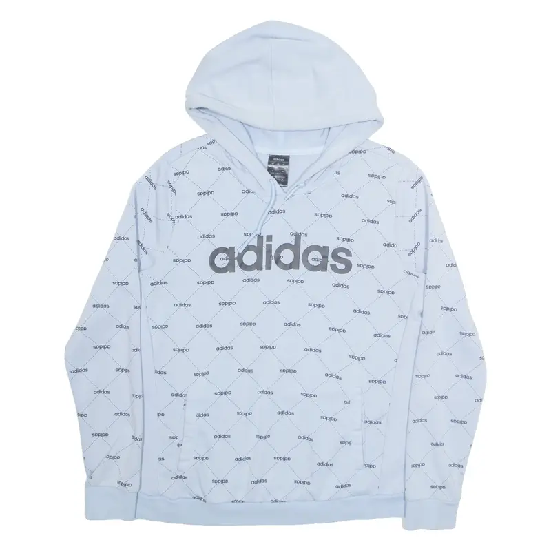 ADIDAS Womens Blue Hoodie L