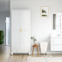 Metal Pantry Cabinet with 2 Doors and 5 Adjustable Shelves, 75\