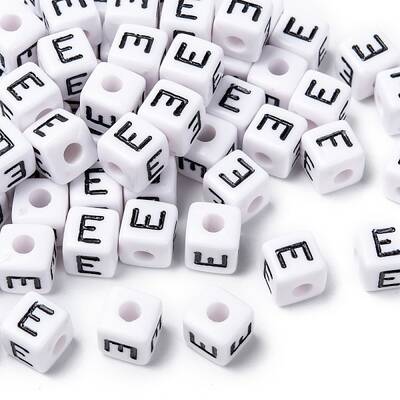 Letter Acrylic European Beads