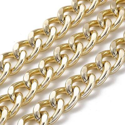 Oxidation Aluminum Diamond Cut Faceted Curb Chains