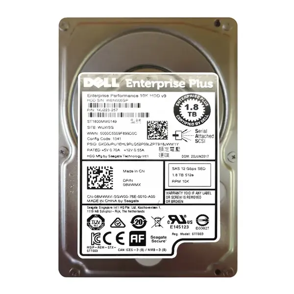 ST1800MM0149 Seagate 1.8TB 12Gb/s SAS 10000 2.5-inch 256MB Hard Drive