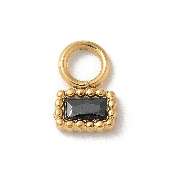 Ion Plating(IP) 304 Stainless Steel with Rhinestone Charms