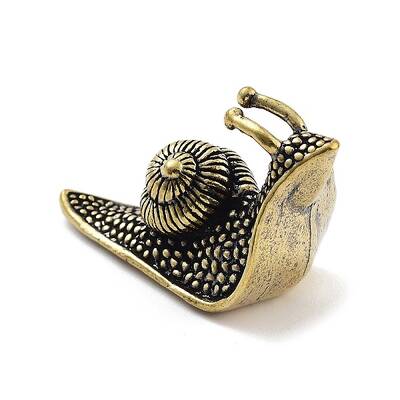 Brass Snail Figurines Statues for Home Desktop Feng Shui Ornament