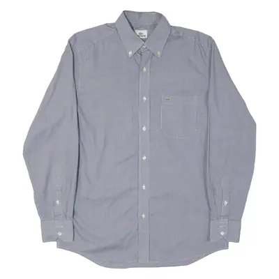 LACOSTE Mens Shirt Black Gingham Long Sleeve M