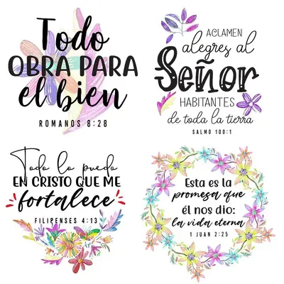 Floral & Letter Pattern Heat Transfer Sticker, 6 Counts/set DIY Iron On Transfers Sticker, Creative Heat Transfer Sticker f...