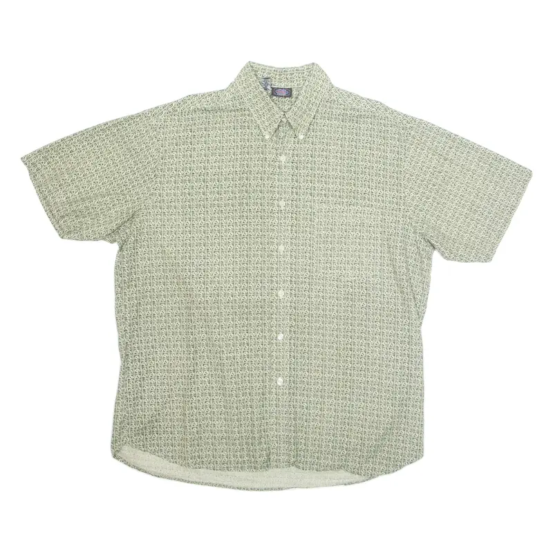 MAUI Mens Shirt Green Crazy Pattern XL