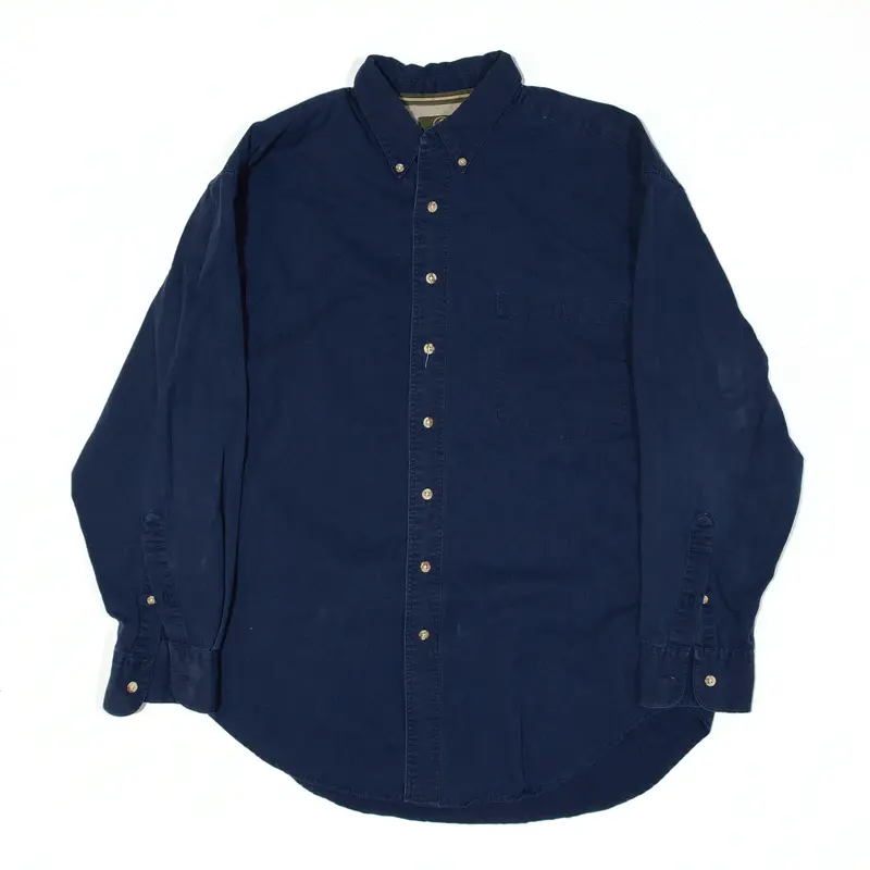 DUCK HEAD Plain Shirt Blue Long Sleeve Mens L