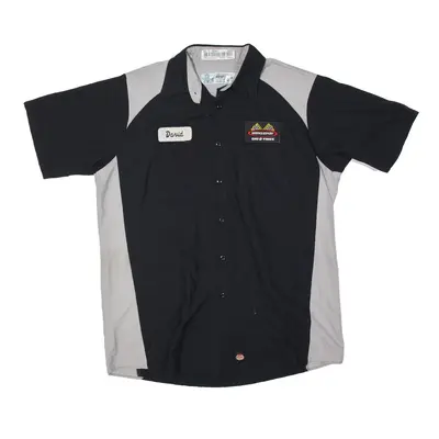 RED KAP Service Expert Worker Shirt Black Short Sleeve Mens L