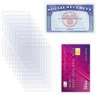 Social Security & Medicare Card Protector, 10pcs Transparent Card Holder, Credit Card Holder, Accounting Supplies for Home & ...