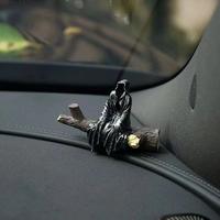 Death Reaper Black Robe Night Stalker Mysterious Man in Black Figurines Chassis Car Carrying Creative Ornaments Gifts