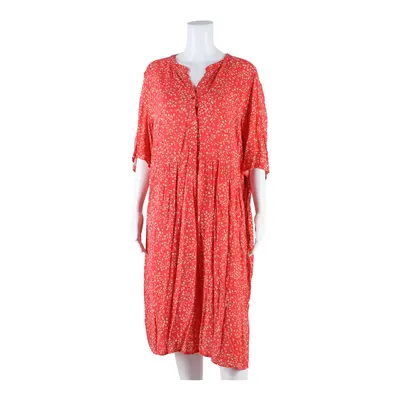 JOULES Womens Day Dress Pink Viscose Spotted Short Sleeve Knee Length UK 22
