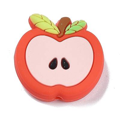 Apple Food Grade Eco-Friendly Silicone Focal Beads