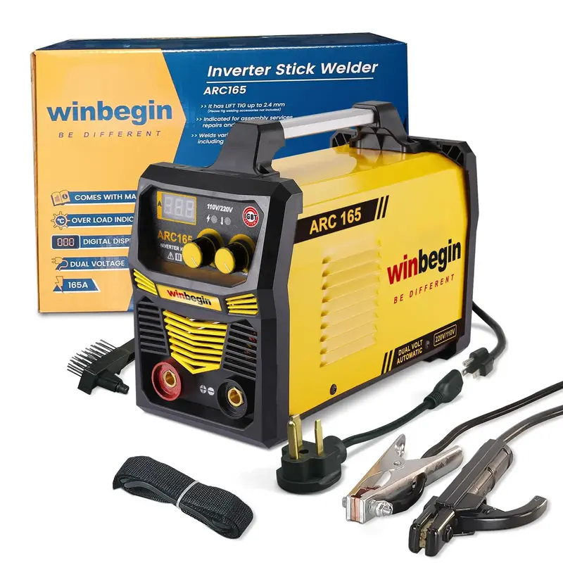 Inverter Stick Welder with Digital Display, Industrial 5300W MMA Portable Electric Welding Machine, Heavy Duty Professional ...