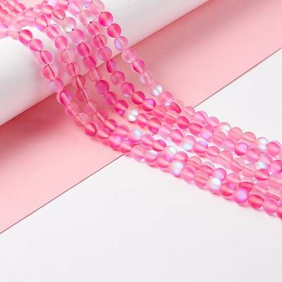 Synthetic Moonstone Beads Strands
