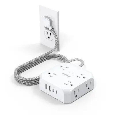 Multifunctional Electrical Socket With 8 Outlet & 2 USB Port & 2 USB-C Port, 12 In 1 3-Sided Multiple Outlet Power Strip For...