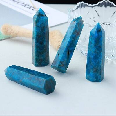 Point Tower Natural Apatite Home Display Decoration
