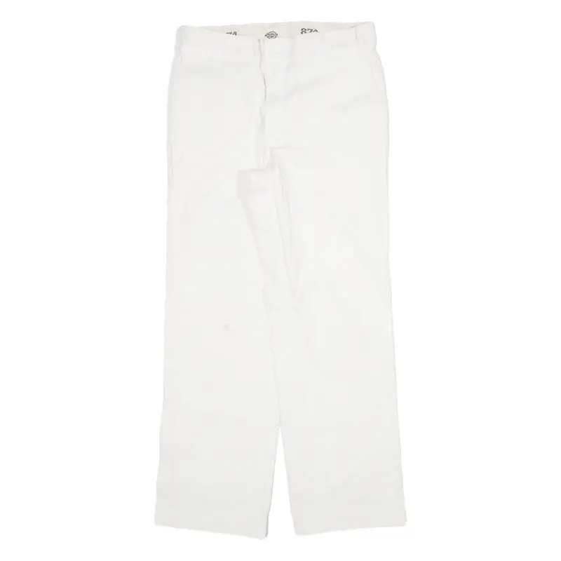 DICKIES 874 Workwear Mens Trousers White Regular Straight W30 L28