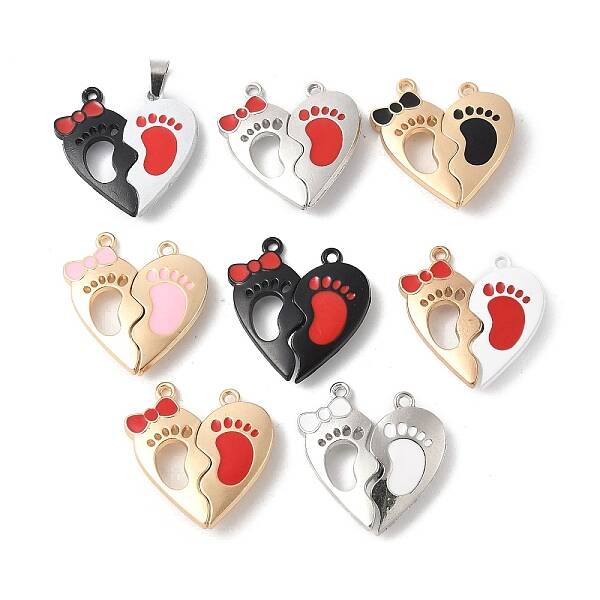 Spray Painted Alloy Enamel Magnetic Split Pendants