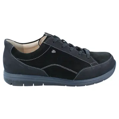Finn Comfort Osorno Leather Men's Lace Up Shoes - Black - Size:US 8 Men
