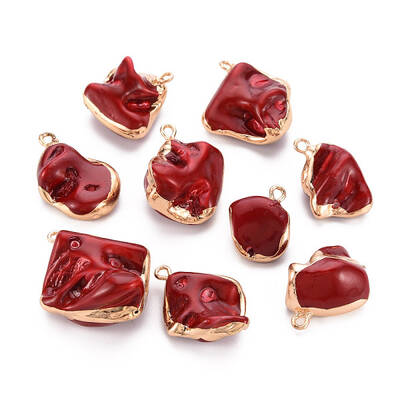 Electroplate Freshwater Shell Pendants