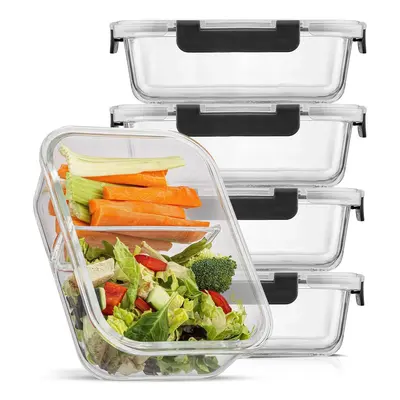 JoyJolt 2-Sectional Meal Prep Food Storage Containers