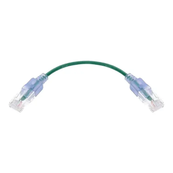 29462 Monoprice Cat6A Ethernet Patch Cable SlimRun Snagless RJ45 550MHz UTP Pure Bare Copper 10G 30AWG 10-Pack 0.5ft Green