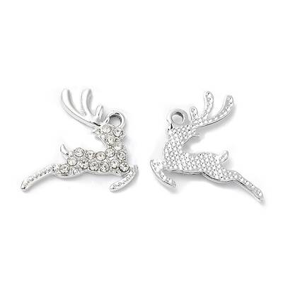 Rack Plating Alloy Crystal Rhinestone Pendants
