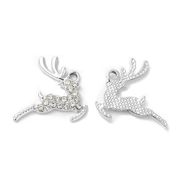 Rack Plating Alloy Crystal Rhinestone Pendants